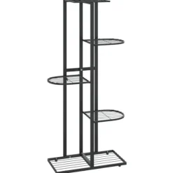 The Living Store blomsterstativ i 5 niveauer 43x22x98 cm metal sort - Planteborde