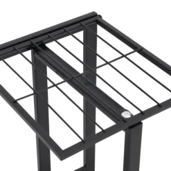 The Living Store blomsterstativ i 5 niveauer 43x22x98 cm metal sort - Planteborde