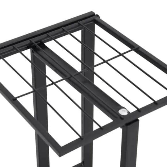 The Living Store blomsterstativ i 5 niveauer 43x22x98 cm metal sort - Planteborde