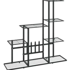 The Living Store blomsterstativ 94,5x25x88 cm metal sort - Planteborde