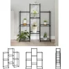 The Living Store blomsterstativ 85x25x100 cm jern sort - Planteborde