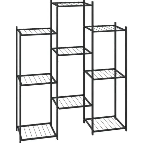 The Living Store blomsterstativ 85x25x100 cm jern sort - Planteborde