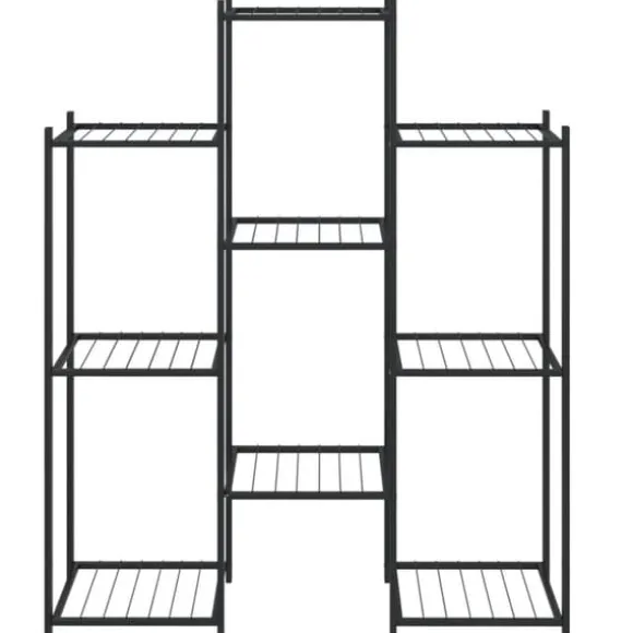 The Living Store blomsterstativ 85x25x100 cm jern sort - Planteborde