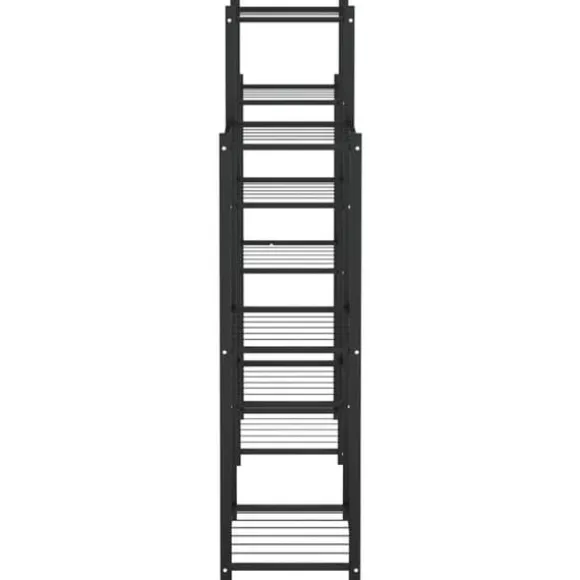The Living Store blomsterstativ 85x25x100 cm jern sort - Planteborde