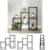 The Living Store blomsterstativ 83x25x80 cm jern sort - Planteborde