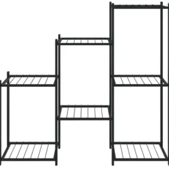 The Living Store blomsterstativ 83x25x80 cm jern sort - Planteborde