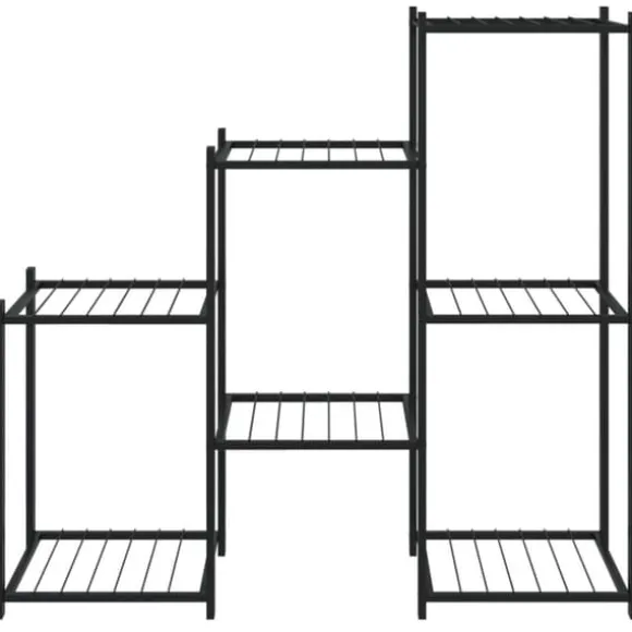 The Living Store blomsterstativ 83x25x80 cm jern sort - Planteborde