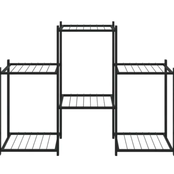 The Living Store blomsterstativ 83x25x60 cm jern sort - Planteborde