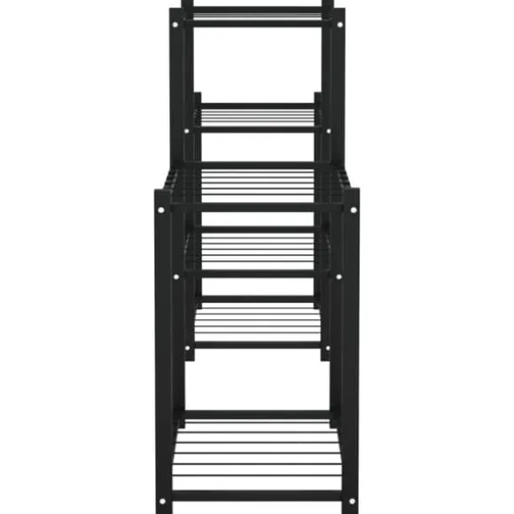 The Living Store blomsterstativ 83x25x60 cm jern sort - Planteborde