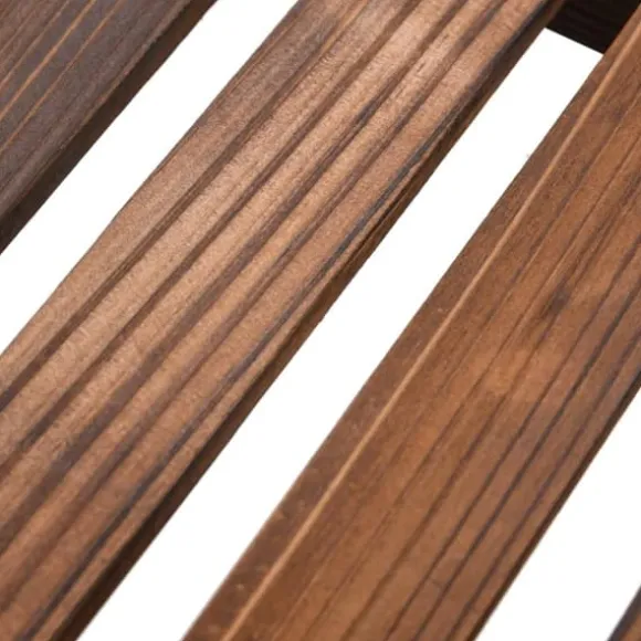 The Living Store blomsterstativ 175x25x140,5 cm massivt fyrretræ - Planteborde