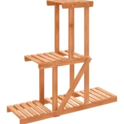 The Living Store blomsterstativ 81x25x75,5 cm massivt fyrretræ - Planteborde