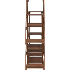 The Living Store blomsterstativ 110x25x105 cm massivt fyrretræ - Planteborde