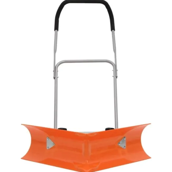 The Living Store dobbeltvinklet sneskovl med udvideligt håndtag stål orange - Sneskovle