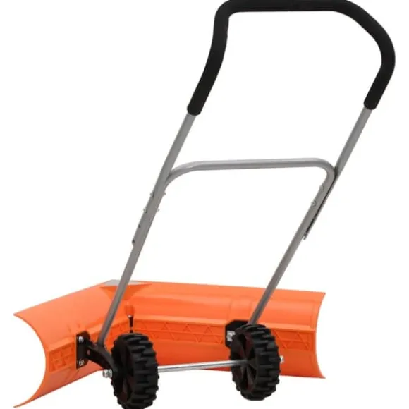 The Living Store dobbeltvinklet sneskovl med udvideligt håndtag stål orange - Sneskovle