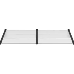 The Living Store dørbaldakin 199x90 cm polycarbonat sort og transparent - Markiser