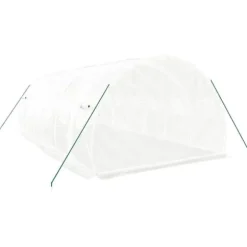 The Living Store drivhus med stålstel 18 m² 6x3x2 m hvid - Drivhuse