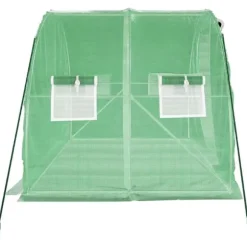 The Living Store drivhus med stålstel 6 m² 3x2x2 m grøn - Drivhuse