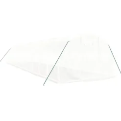 The Living Store drivhus med stålstel 36 m² 12x3x2 m hvid - Drivhuse