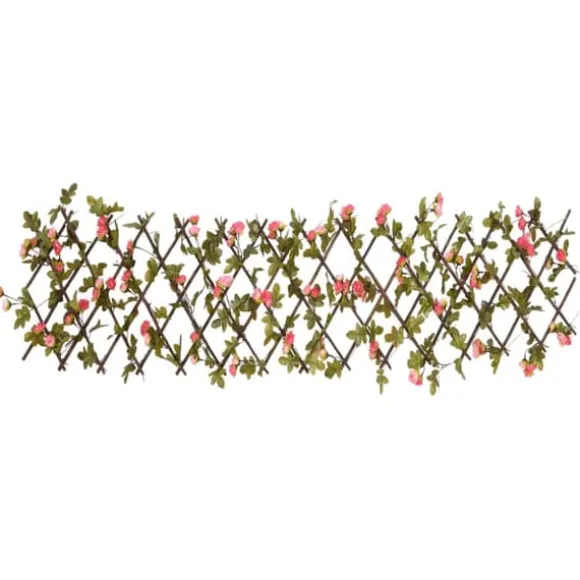 The Living Store espalier med kunstig vedbend 180x20 cm udvidelig mørk pink - Havehegn