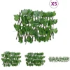 The Living Store espalier 5 stk. med kunstige vinblade 180x20 cm udvidelig grøn - Havehegn