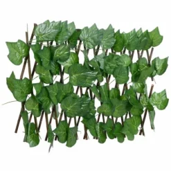The Living Store espalier 5 stk. med kunstige vinblade 180x20 cm udvidelig grøn - Havehegn