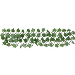 The Living Store espalier 5 stk. med kunstige vinblade 180x20 cm udvidelig grøn - Havehegn