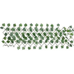 The Living Store espalier 5 stk. med kunstige vinblade 190x60 cm udvidelig grøn - Havehegn