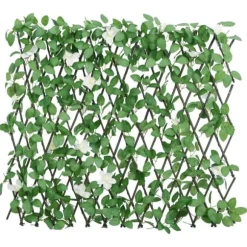 The Living Store espalier med kunstig vedbend 186x30 cm udvidelig grøn - Havehegn