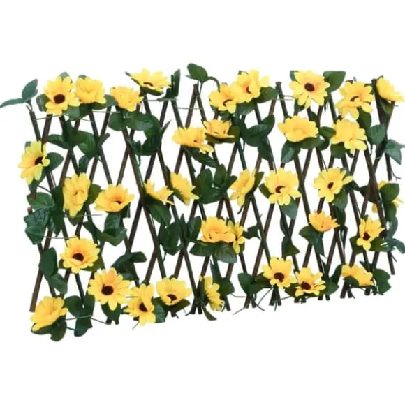 The Living Store espalierer med kunstig vedbend 5 stk. 180x20 cm udvidelig gul - Havehegn