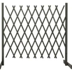The Living Store espalier til haven 180x100 cm massivt fyrretræ grå - Havehegn