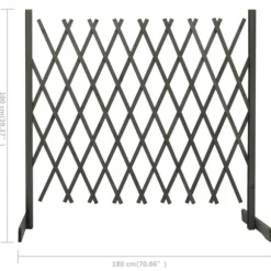 The Living Store espalier til haven 180x100 cm massivt fyrretræ grå - Havehegn
