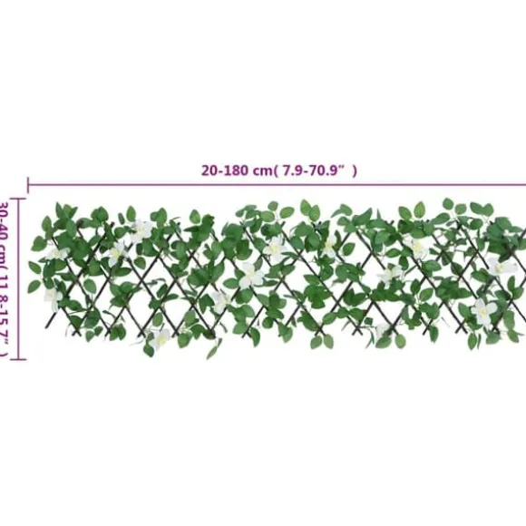 The Living Store espalier med kunstig vedbend 180x30 cm udvidelig grøn - Havehegn