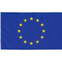 The Living Store Europaflag og flagstang 6,23 m aluminium - Flag & vimpler