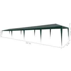 The Living Store festtelt 3x12 m PE grøn - Festtelte & havepavilloner