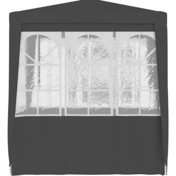 The Living Store festtelt med sidevægge 2x2 m 90 g/m² antracitgrå - Festtelte & havepavilloner