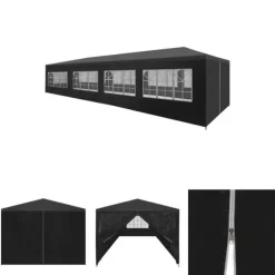 The Living Store festtelt 3 x 12 m antracitgrå - Festtelte & havepavilloner