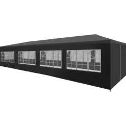 The Living Store festtelt 3 x 12 m antracitgrå - Festtelte & havepavilloner