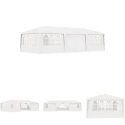 The Living Store festtelt med sidevægge 4x9 m 90 g/m² hvid - Festtelte & havepavilloner