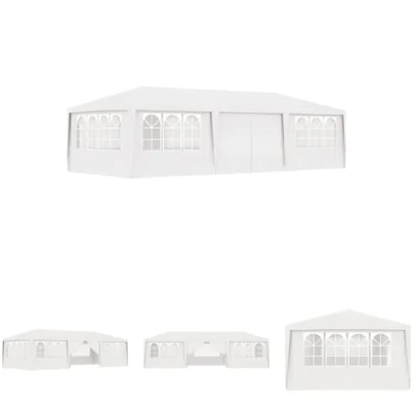 The Living Store festtelt med sidevægge 4x9 m 90 g/m² hvid - Festtelte & havepavilloner