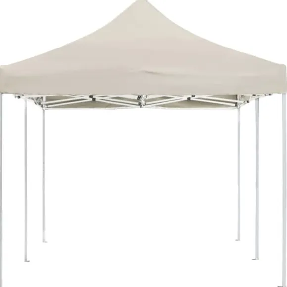 The Living Store foldbart festtelt aluminium 6 x 3 m cremefarvet - Festtelte & havepavilloner