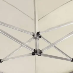 The Living Store foldbart festtelt aluminium 6 x 3 m cremefarvet - Festtelte & havepavilloner