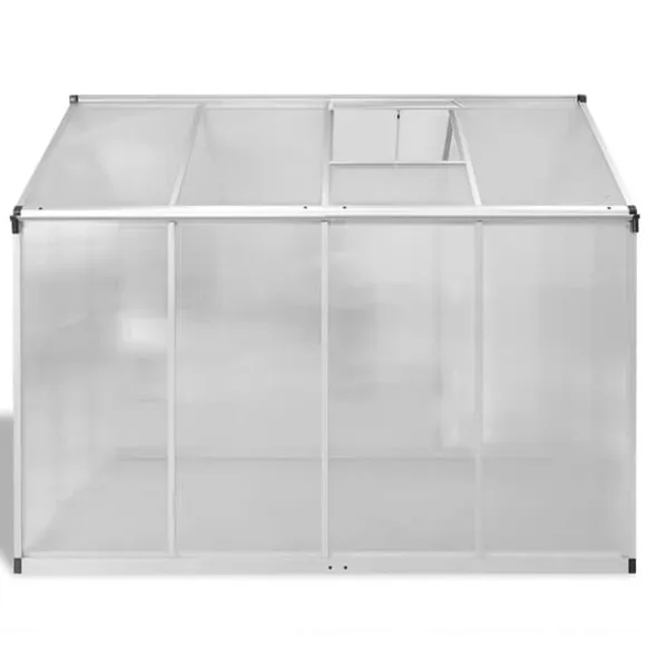 The Living Store forstærket drivhus med bundramme 4,6 m² aluminium - Drivhuse