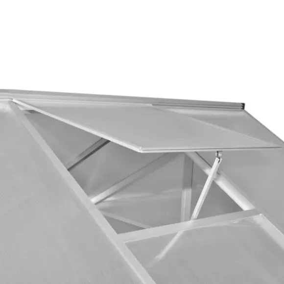 The Living Store forstærket drivhus med bundramme 4,6 m² aluminium - Drivhuse
