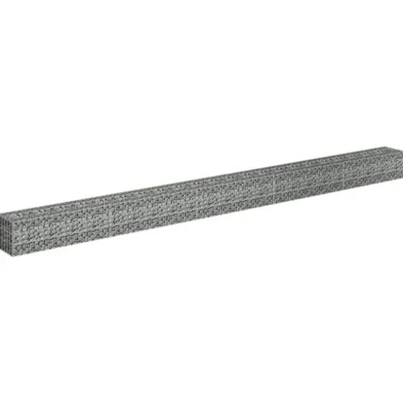 The Living Store gabion-højbed 450x30x30 cm galvaniseret stål - Plantekrukker