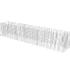 The Living Store gabion-højbed 540x90x100 cm galvaniseret stål - Plantekrukker