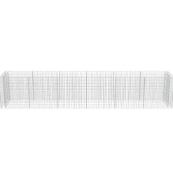 The Living Store gabion-højbed 540x90x100 cm galvaniseret stål - Plantekrukker