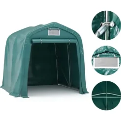 The Living Store garagetelt 1,6x2,4 m PVC grøn - Festtelte & havepavilloner