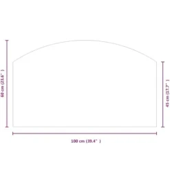 The Living Store glasplade til pejs 100x60 cm - Glas