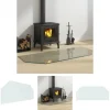The Living Store glasplade til pejs 120x50 cm sekskantet - Glas