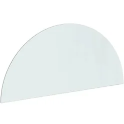 The Living Store glasplade til pejs 1200x500 mm halvrund - Glas